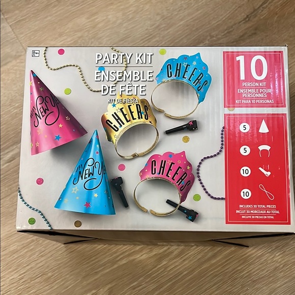 NWT Colorful Party Kit for 10 People new years kit! - Picture 1 of 5
